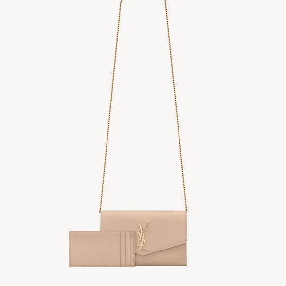 Yves Saint Laurent UPTOWN CHAIN WALLET IN GRAIN DE POUDRE EMBOSSED LEATHER - Picture 5 of 10